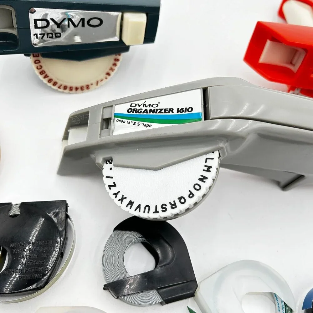 vtg Dymo Labelmaker 1610 1700 label makers and Tape Lot